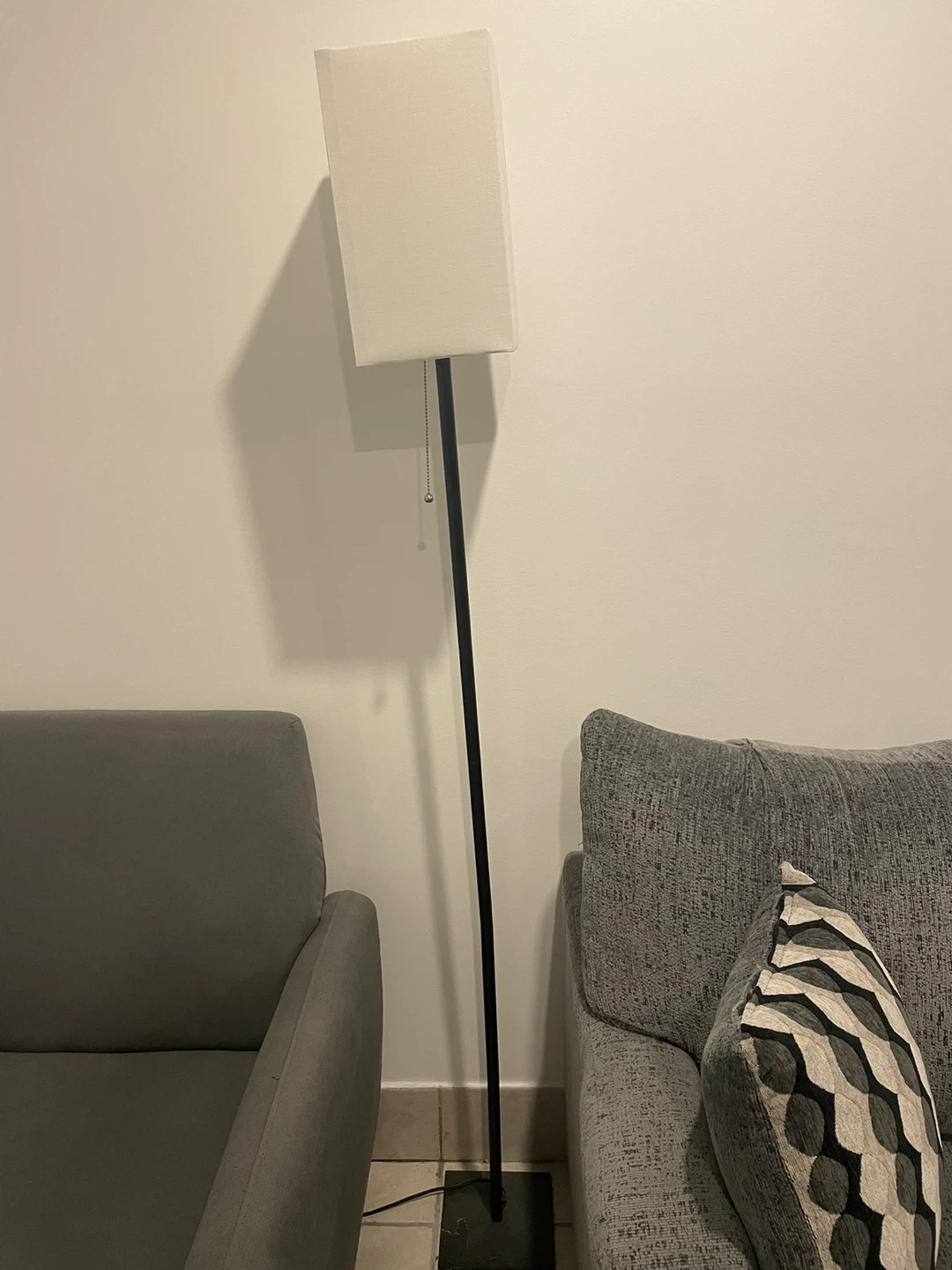 Modern Floor Lamp with White Shade