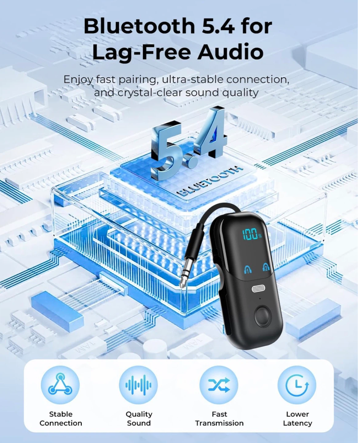 Bluetooth 5.4 Audio Transmitter Receiver Adapter - photo 5