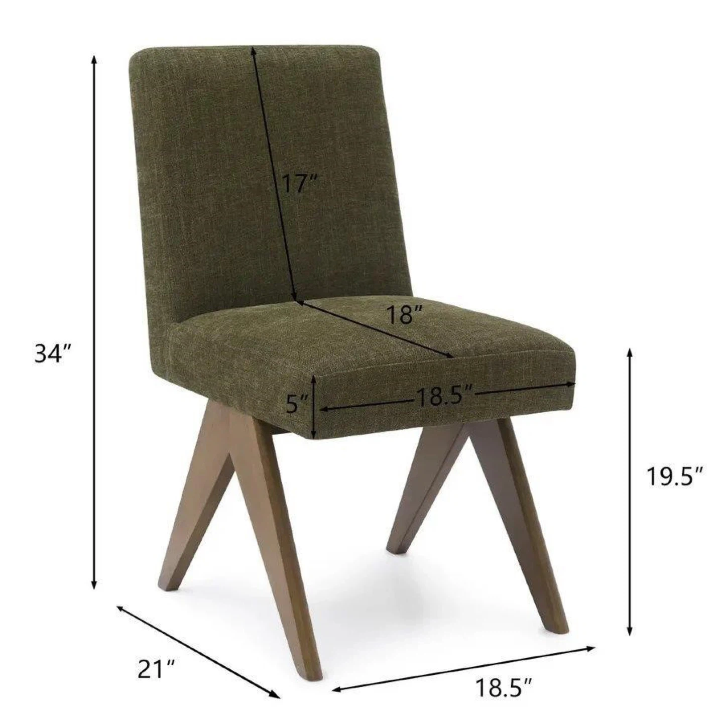 Green Dining Chairs set of 2 - photo 2