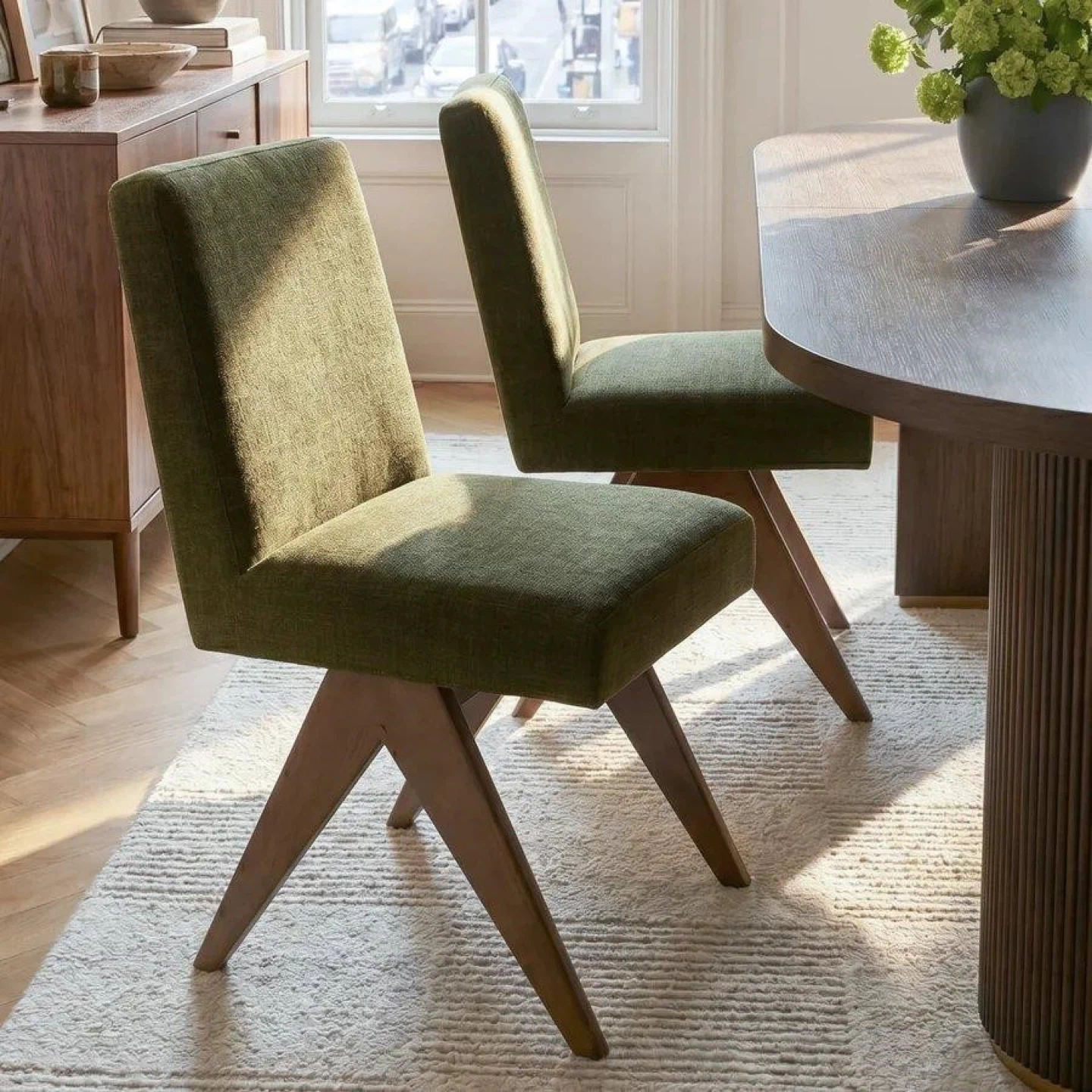 Green Dining Chairs set of 2 - photo 3