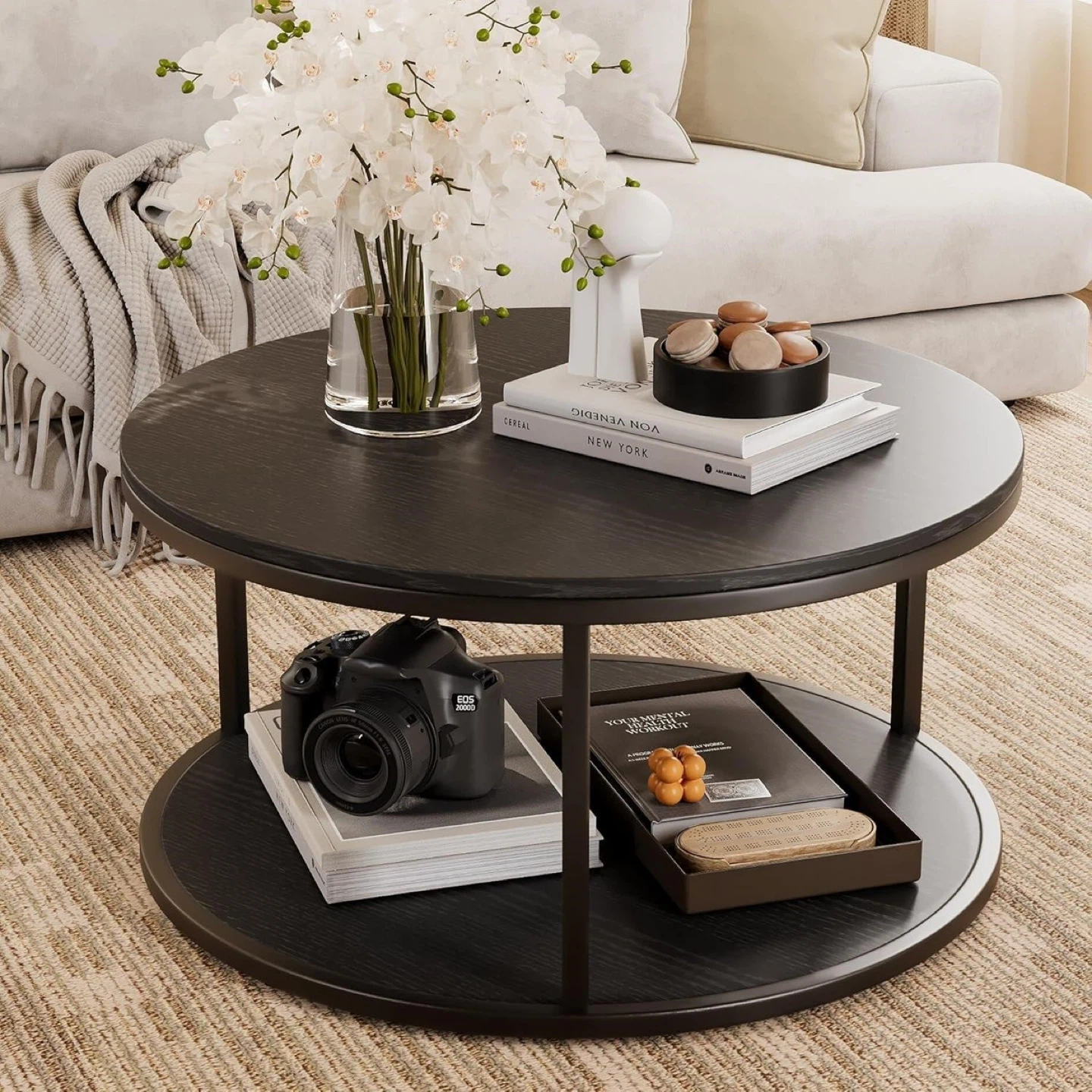 Round Coffee Table - Black