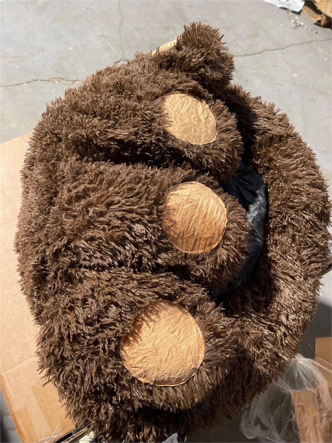 Plush Pet Bed - Cozy Fluffy Brown 70 cm - photo 3