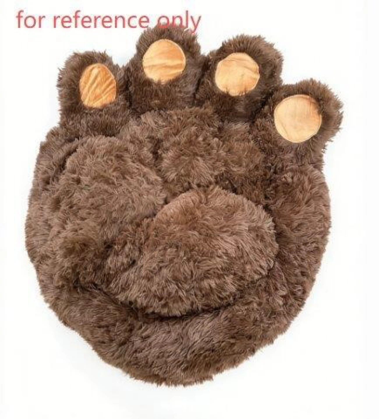 Plush Pet Bed - Cozy Fluffy Brown 70 cm