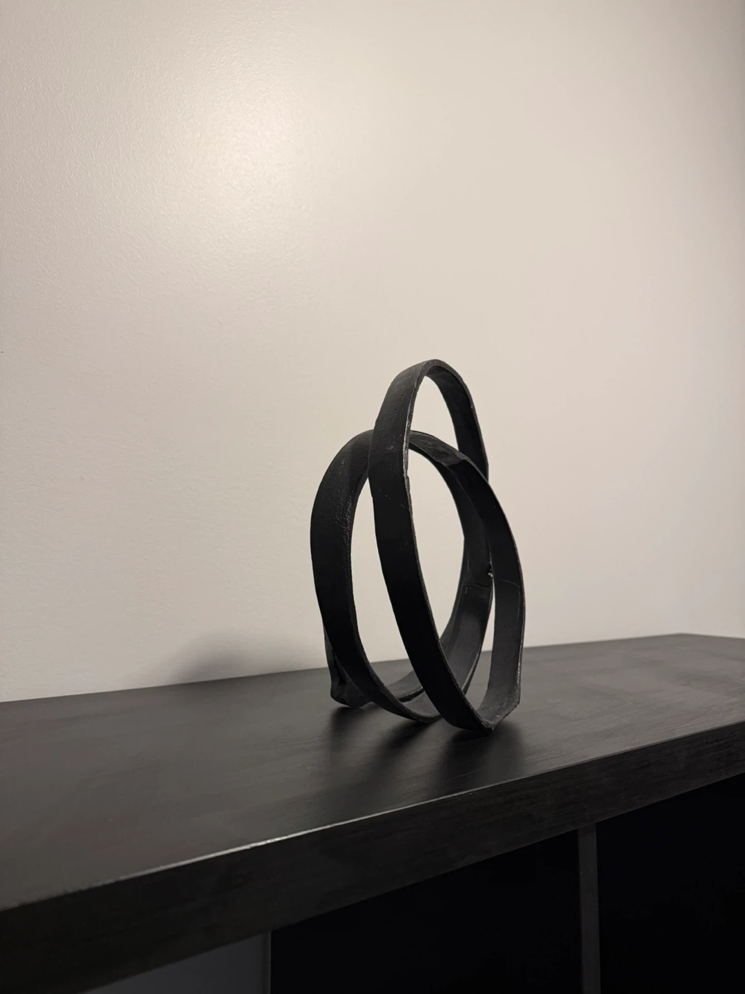 Black Metal Abstract Sculpture - photo 2