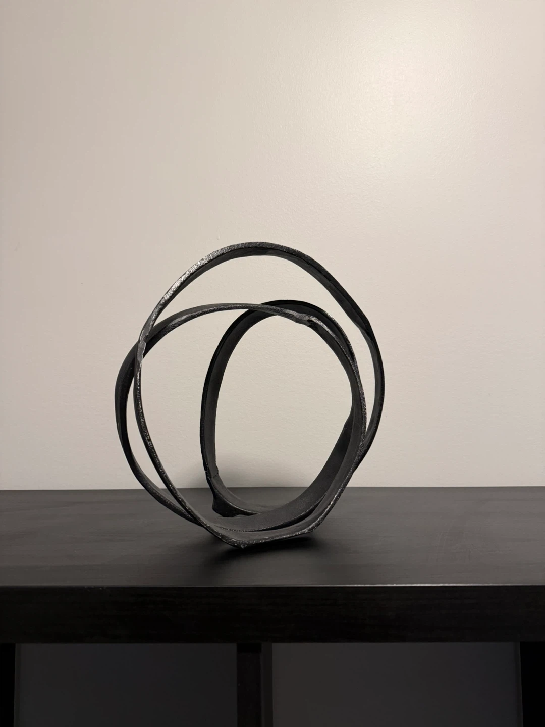 Black Metal Abstract Sculpture
