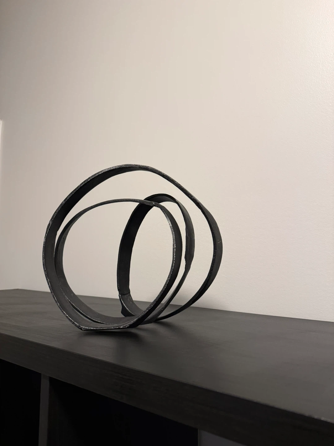 Black Metal Abstract Sculpture - photo 3