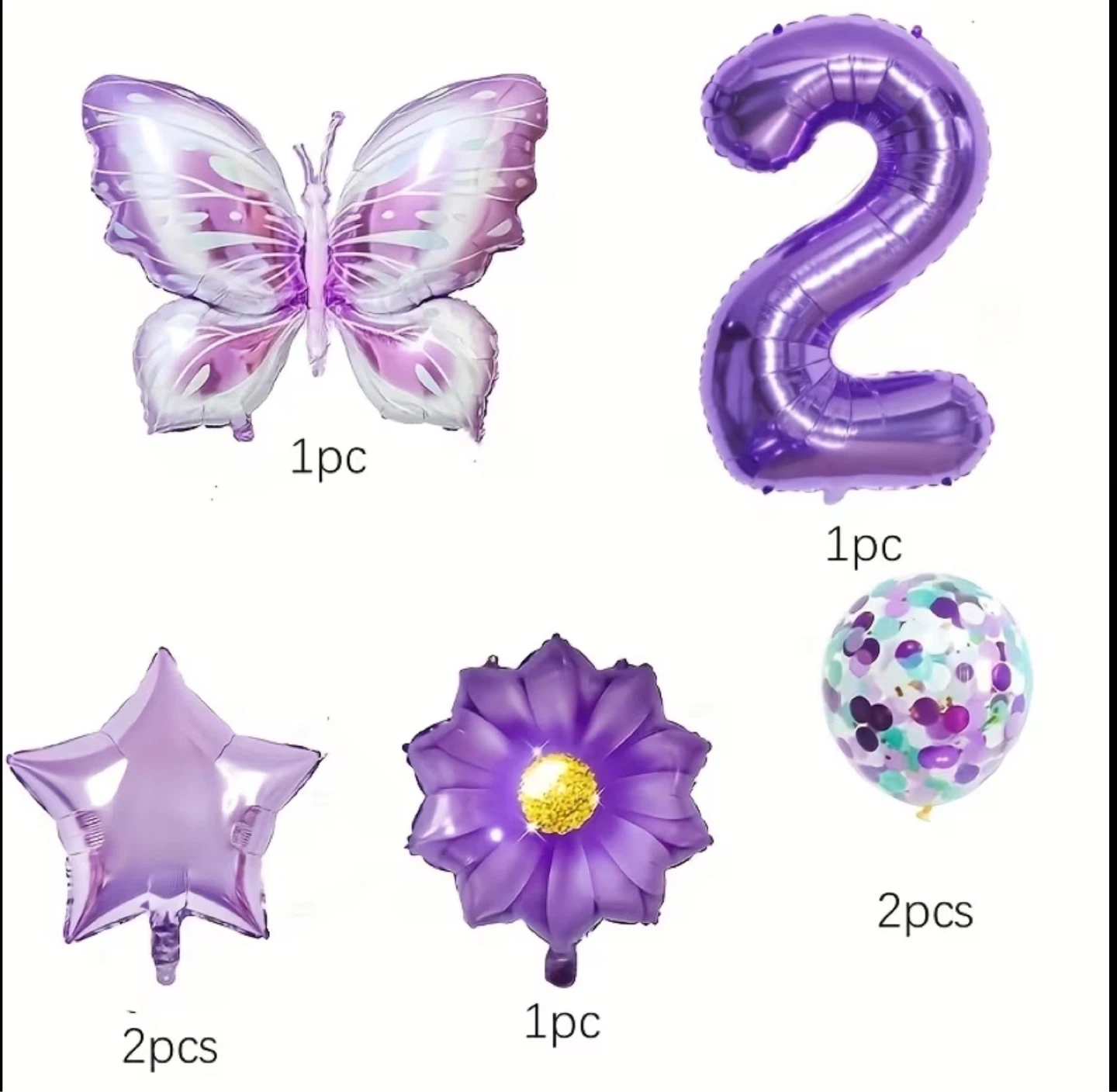 Happy Birthday Balloon Set - Number - photo 2