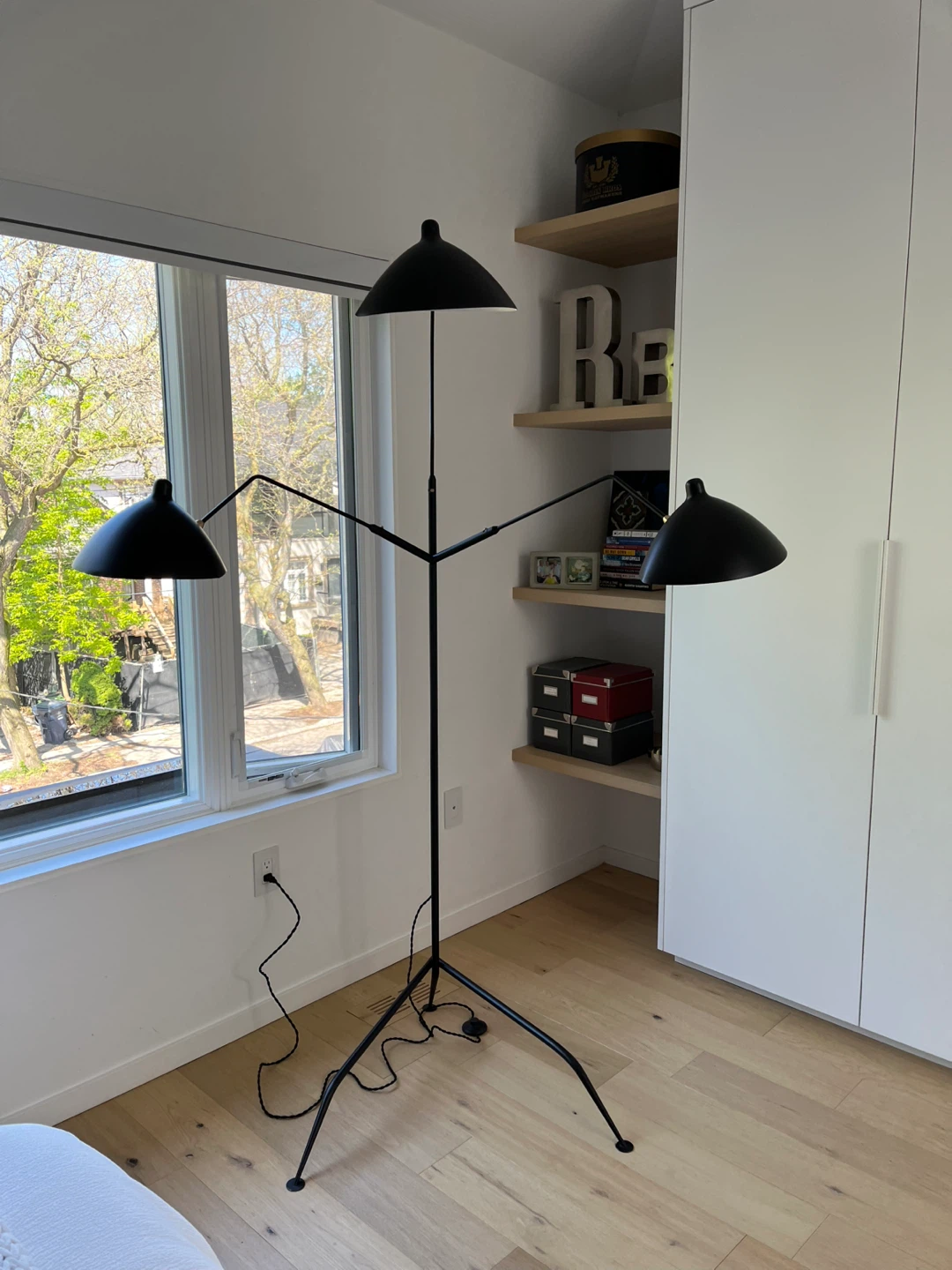 Black 3-Head Serge Mouille (replica) Floor Lamp - photo 2