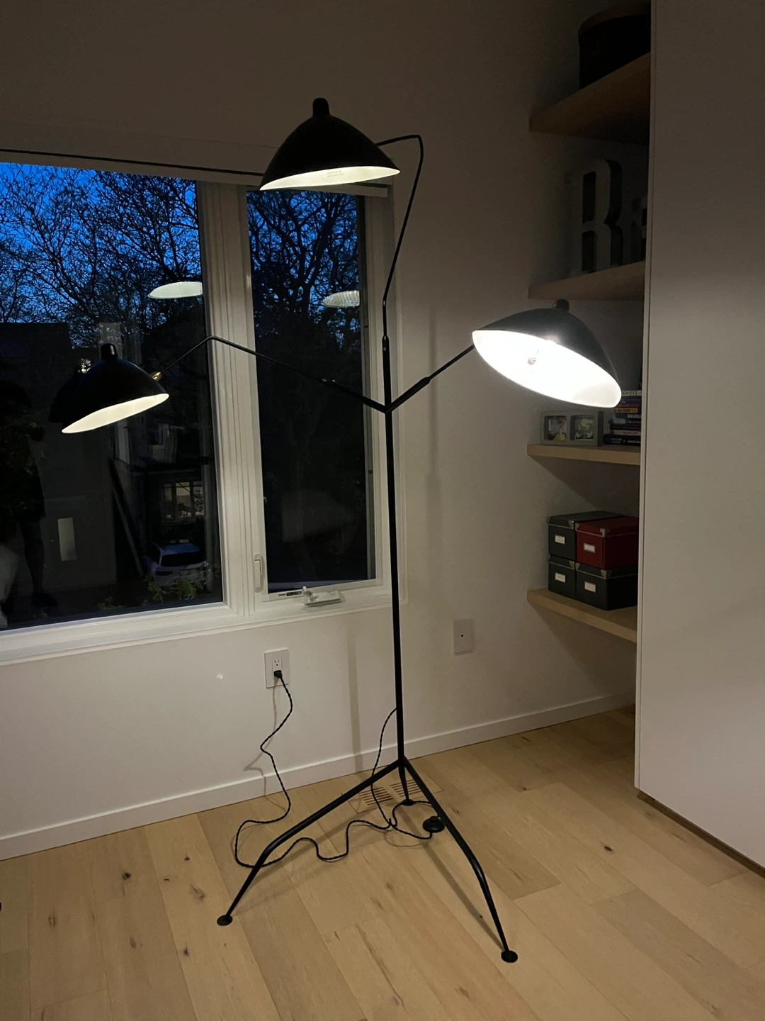 Black 3-Head Serge Mouille (replica) Floor Lamp - photo 3