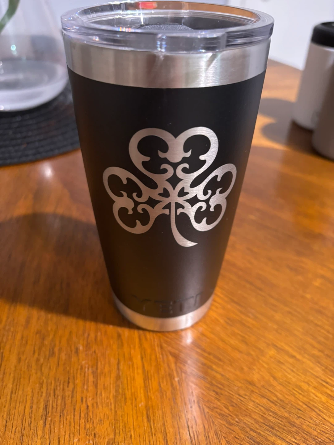 Yeti Tumbler - Black with Shamrocks - photo 2