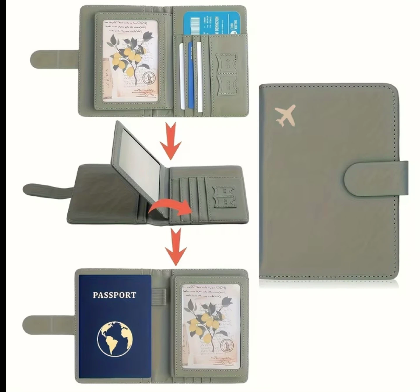 Travel Document Holder Passport Organizer Case - photo 2