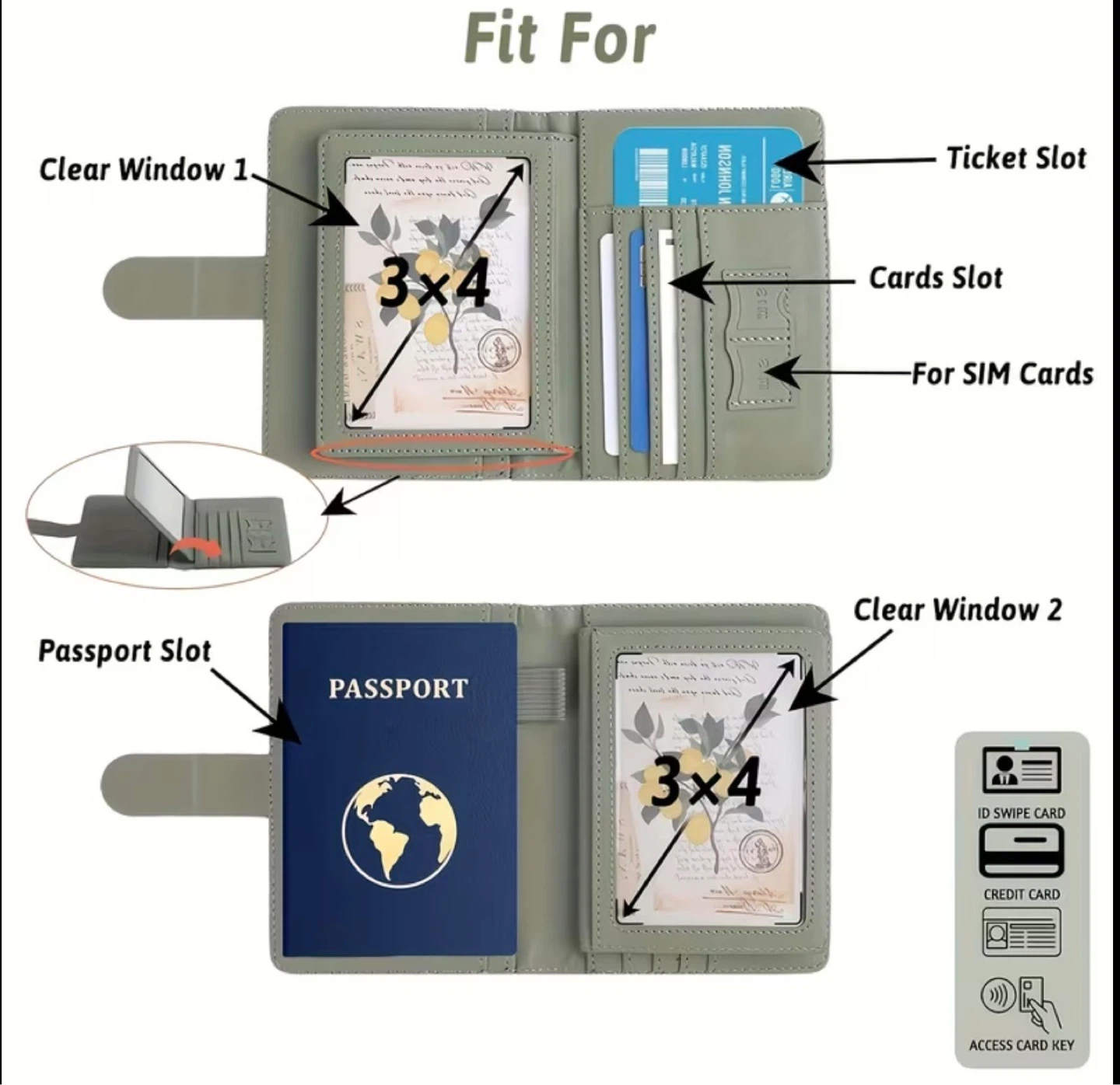 Travel Document Holder Passport Organizer Case