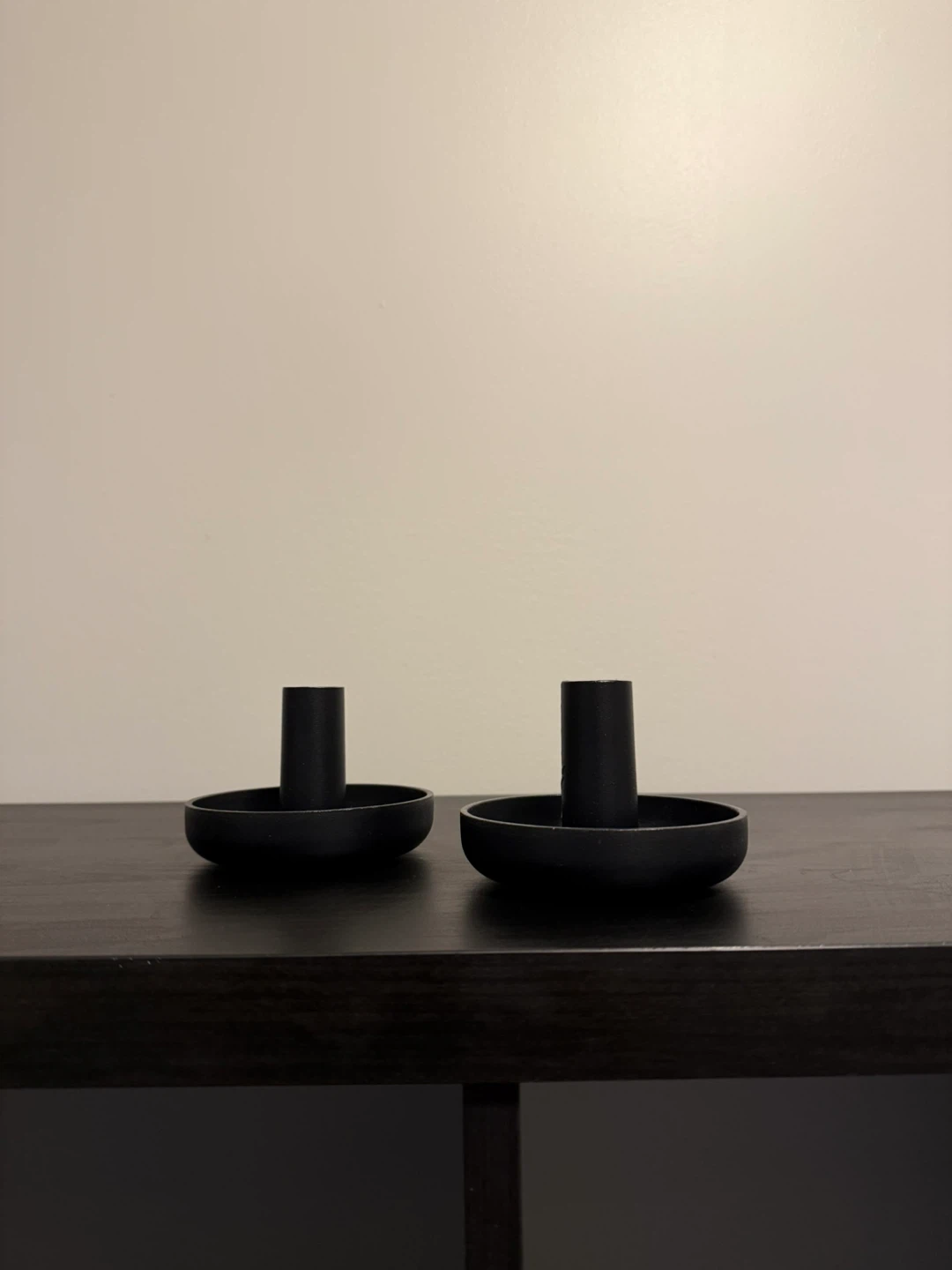 Black Taper Candle Holders - Set of 2