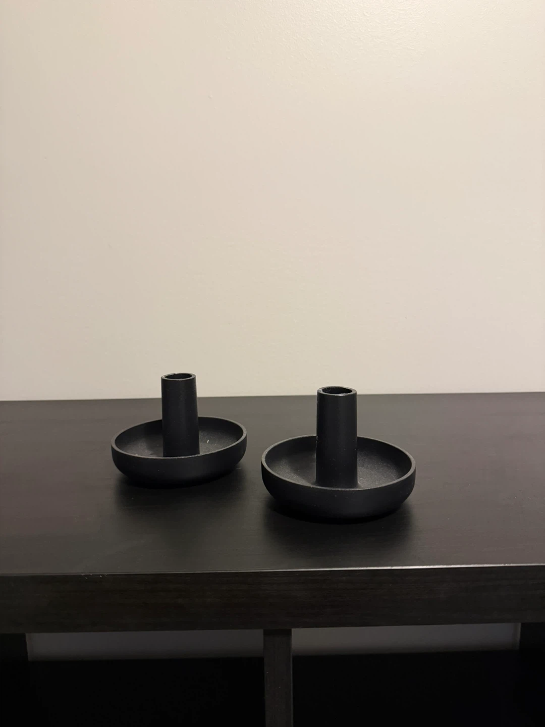 Black Taper Candle Holders - Set of 2 - photo 2