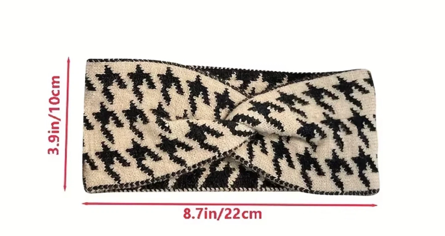 Houndstooth Knit Headbands - Set of 3 - photo 2