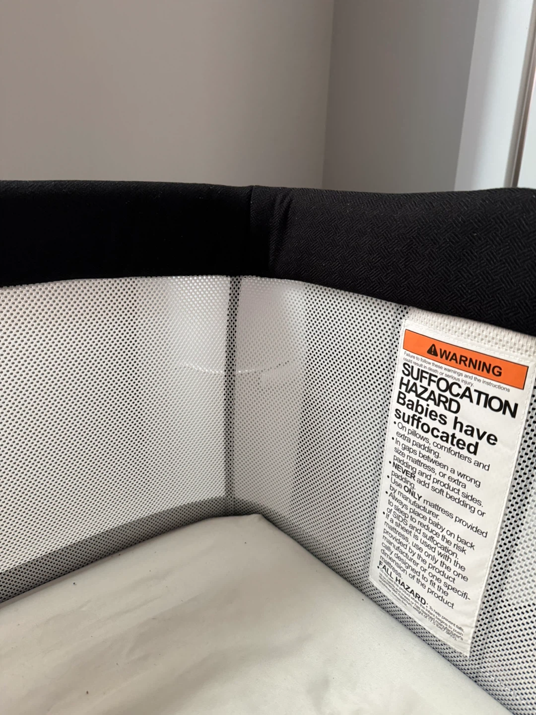 Black Baby Bedside Bassinet with Wheels and Mattress - photo 2