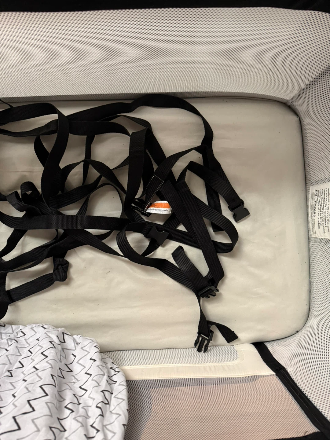 Black Baby Bedside Bassinet with Wheels and Mattress - photo 4