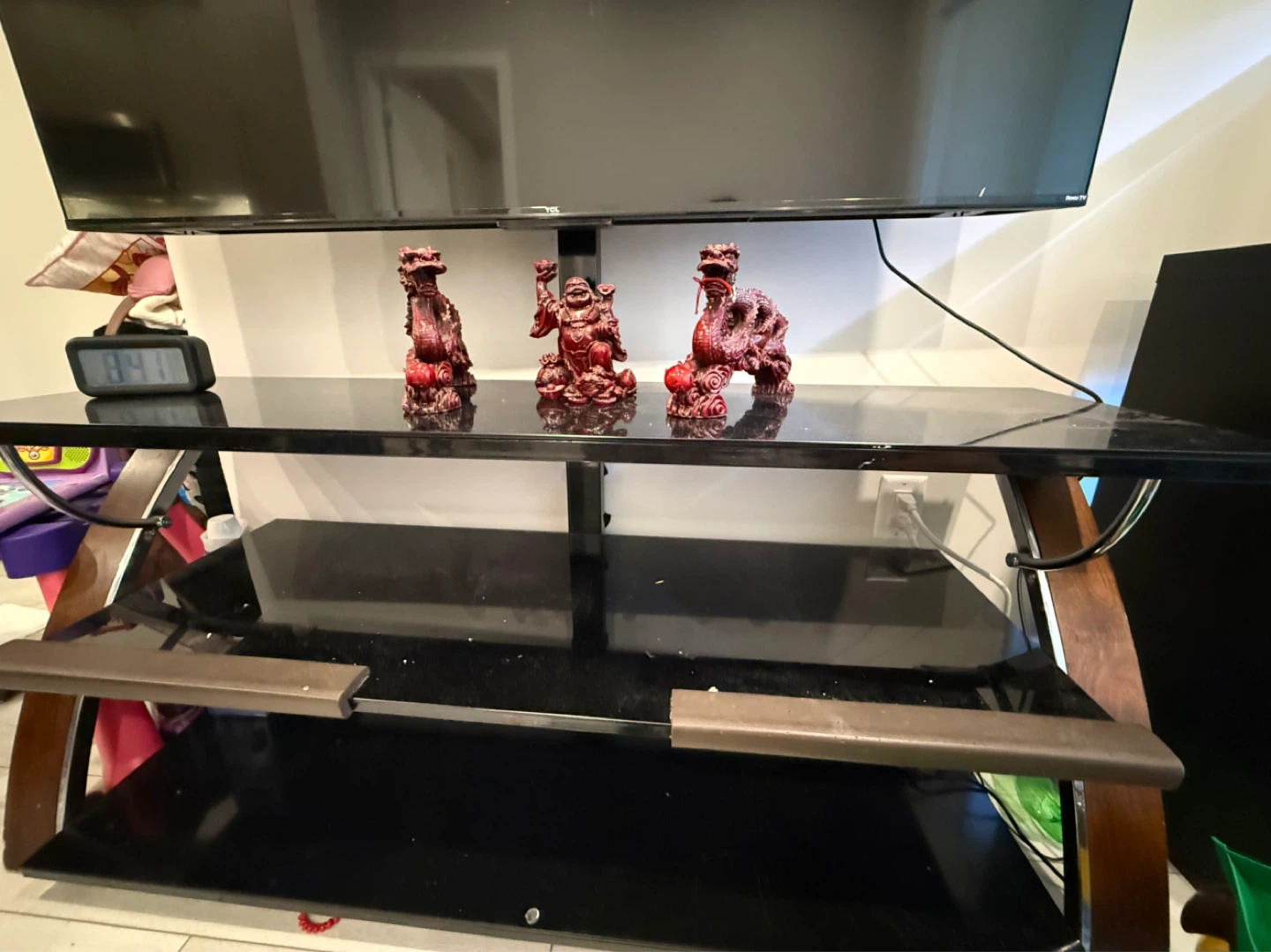 TV Stand with Glass Shelves - Free - photo 2