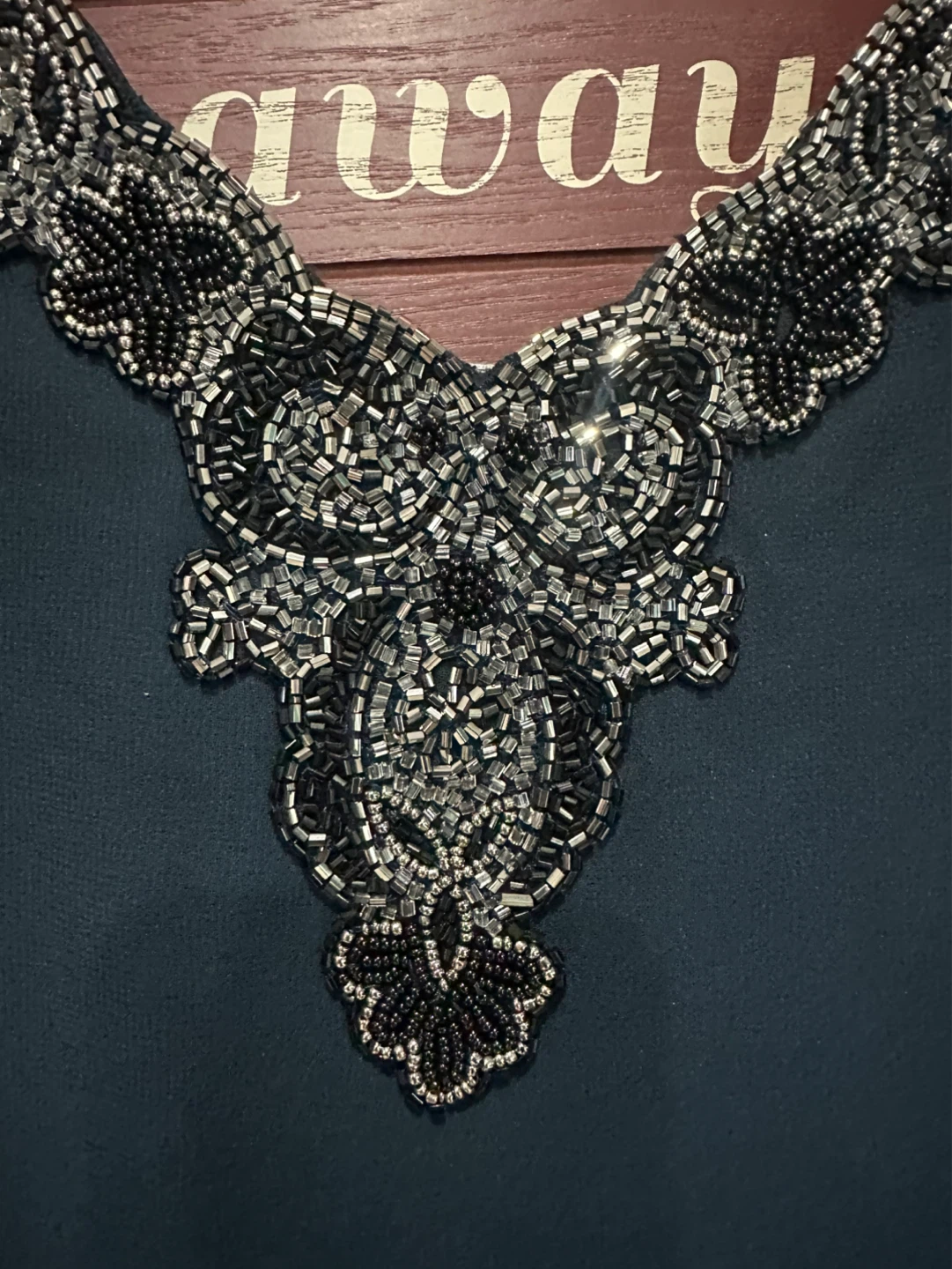 J Kara Navy Blue Embellished Dress - photo 3