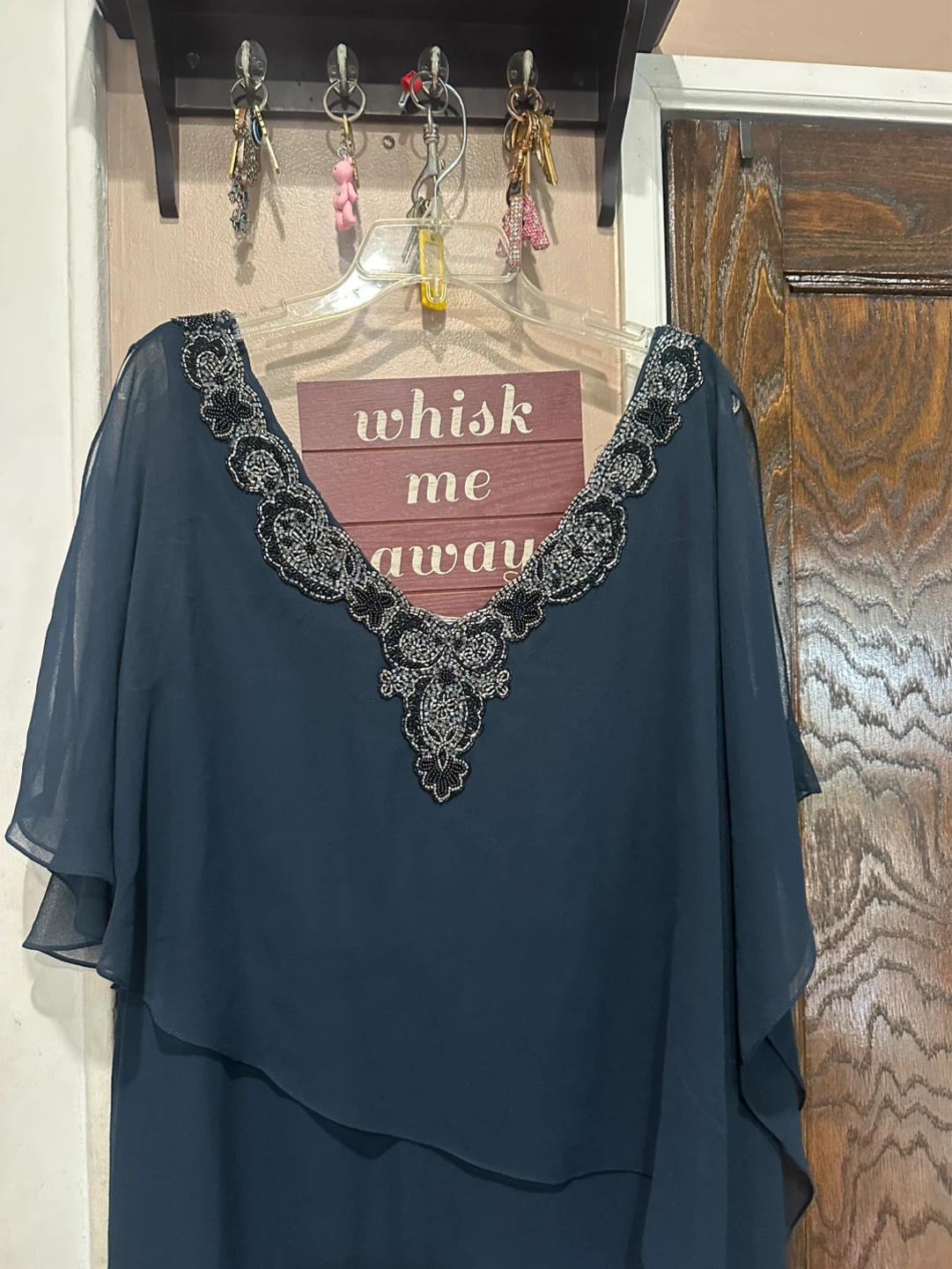 J Kara Navy Blue Embellished Dress - photo 2