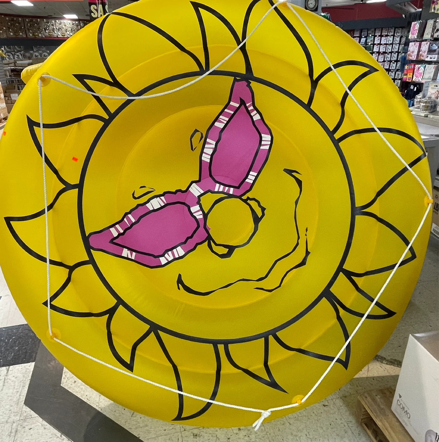 Yellow Sun Inflatable Pool Float