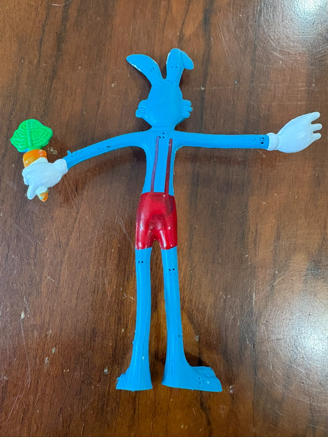 Blue Bendable Bunny Toy with Carrot - photo 2