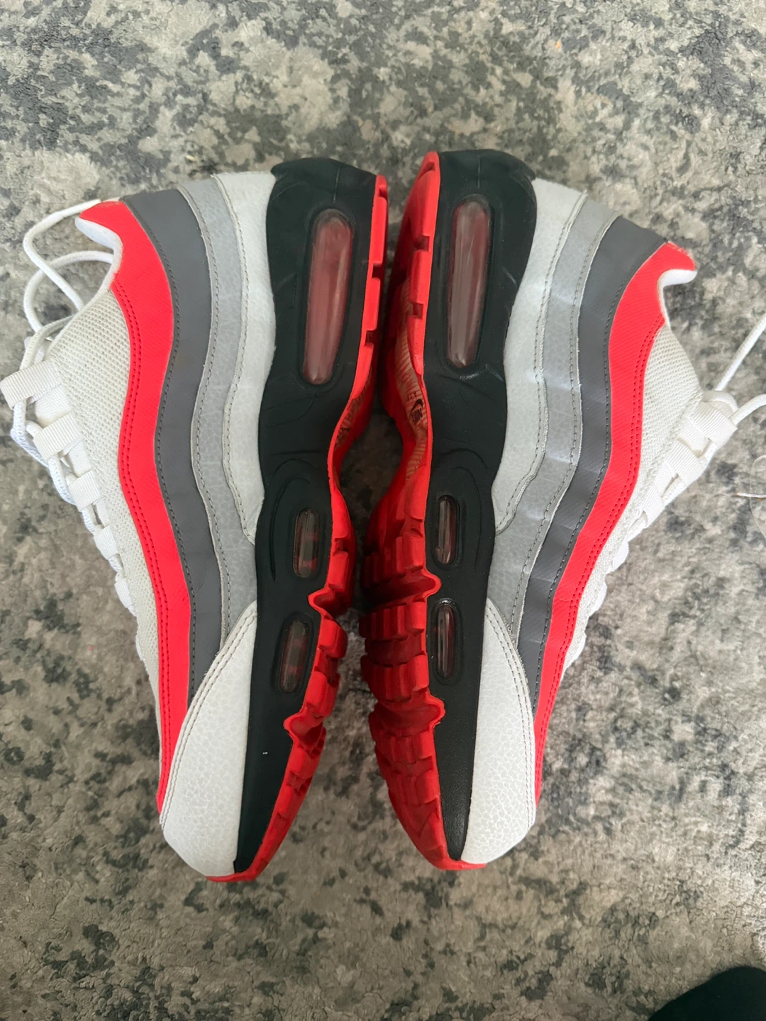 Nike Air Max 95 Men's Running Shoes White/Grey/Red Size 9.5 - photo 5