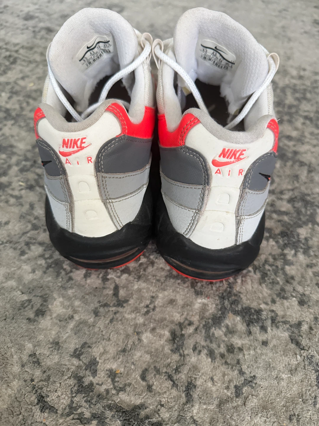 Nike Air Max 95 Men's Running Shoes White/Grey/Red Size 9.5 - photo 3