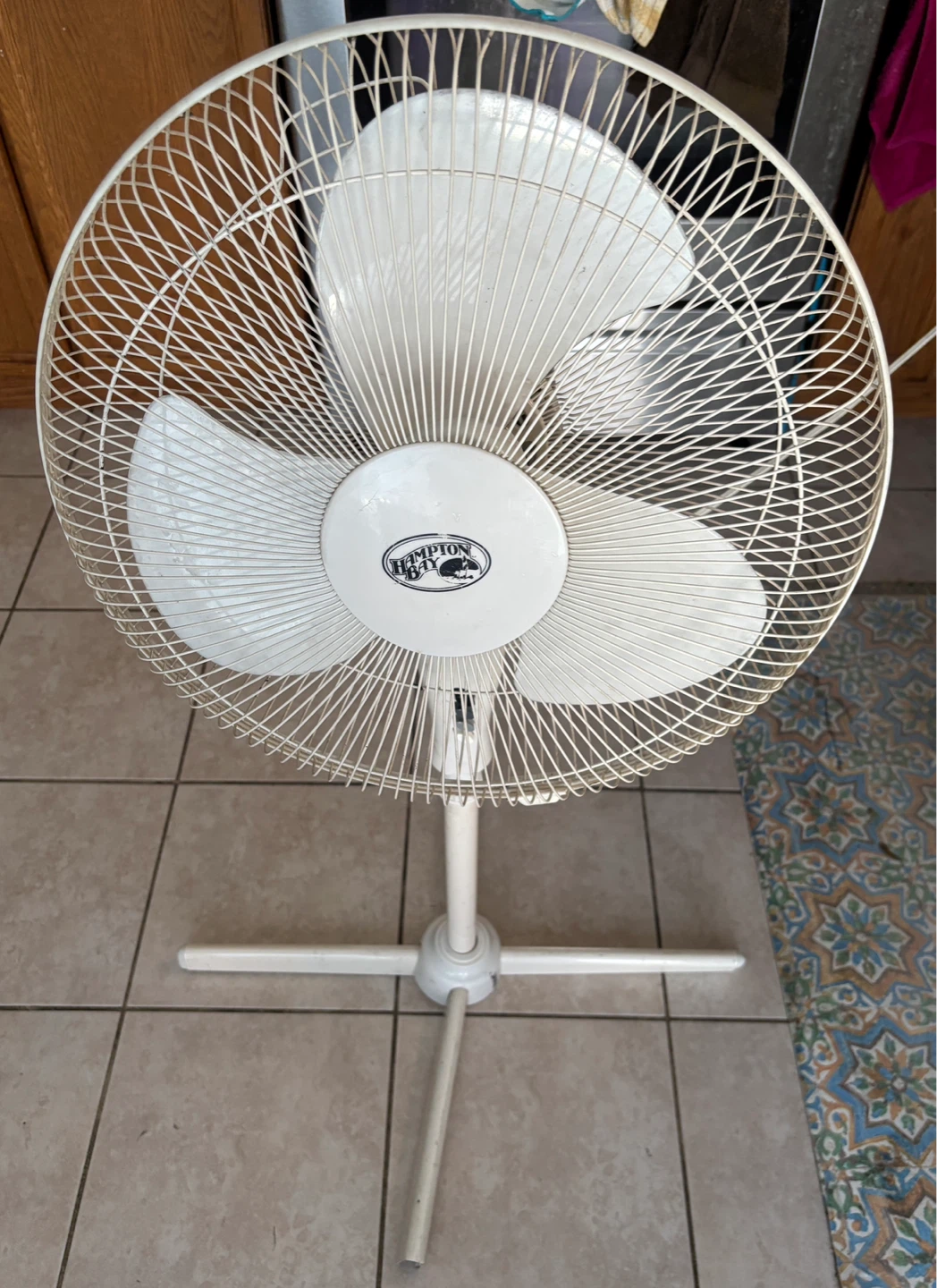 Hampton Bay White Pedestal Fan (16”)