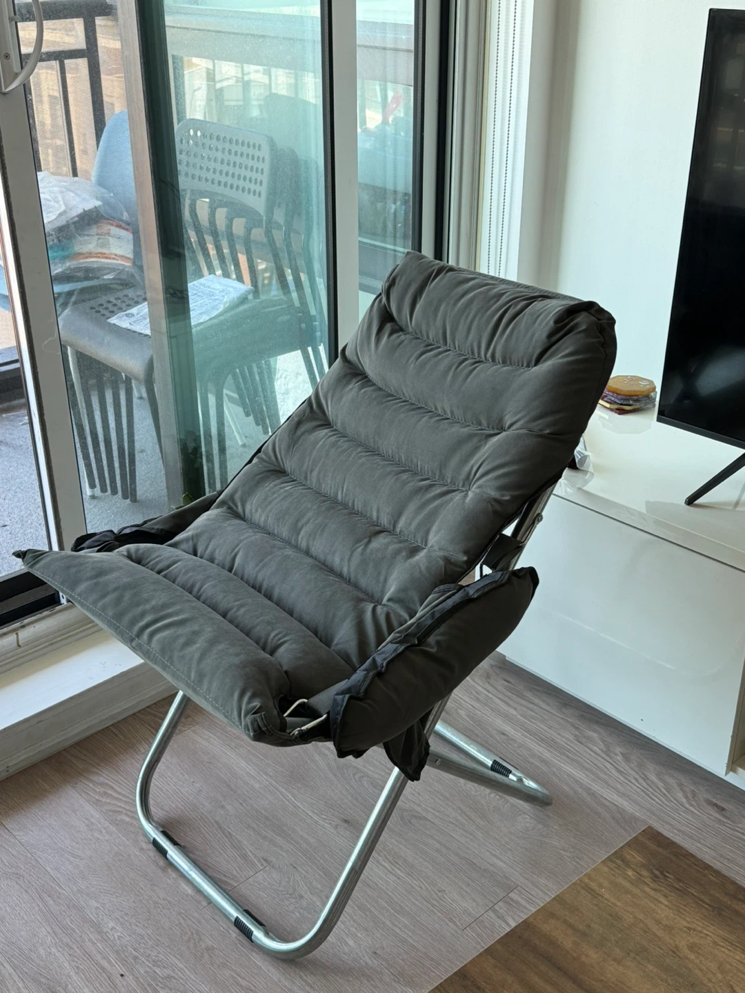 Grey Padded Folding Chair - photo 2
