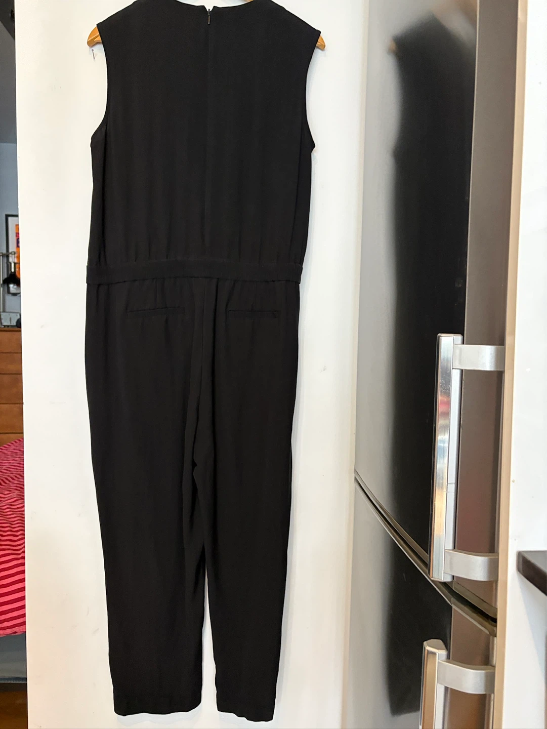 J. Crew Black Sleeveless V-Neck Jumpsuit Size 10 - photo 5