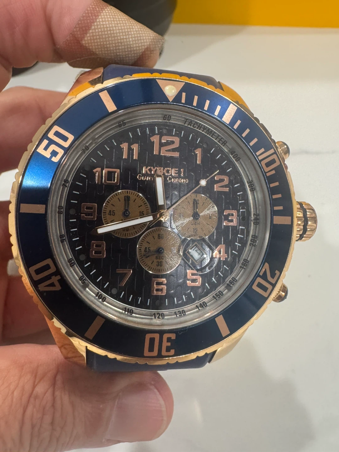 KYBOE! Giant Chrono Rose Gold Watch