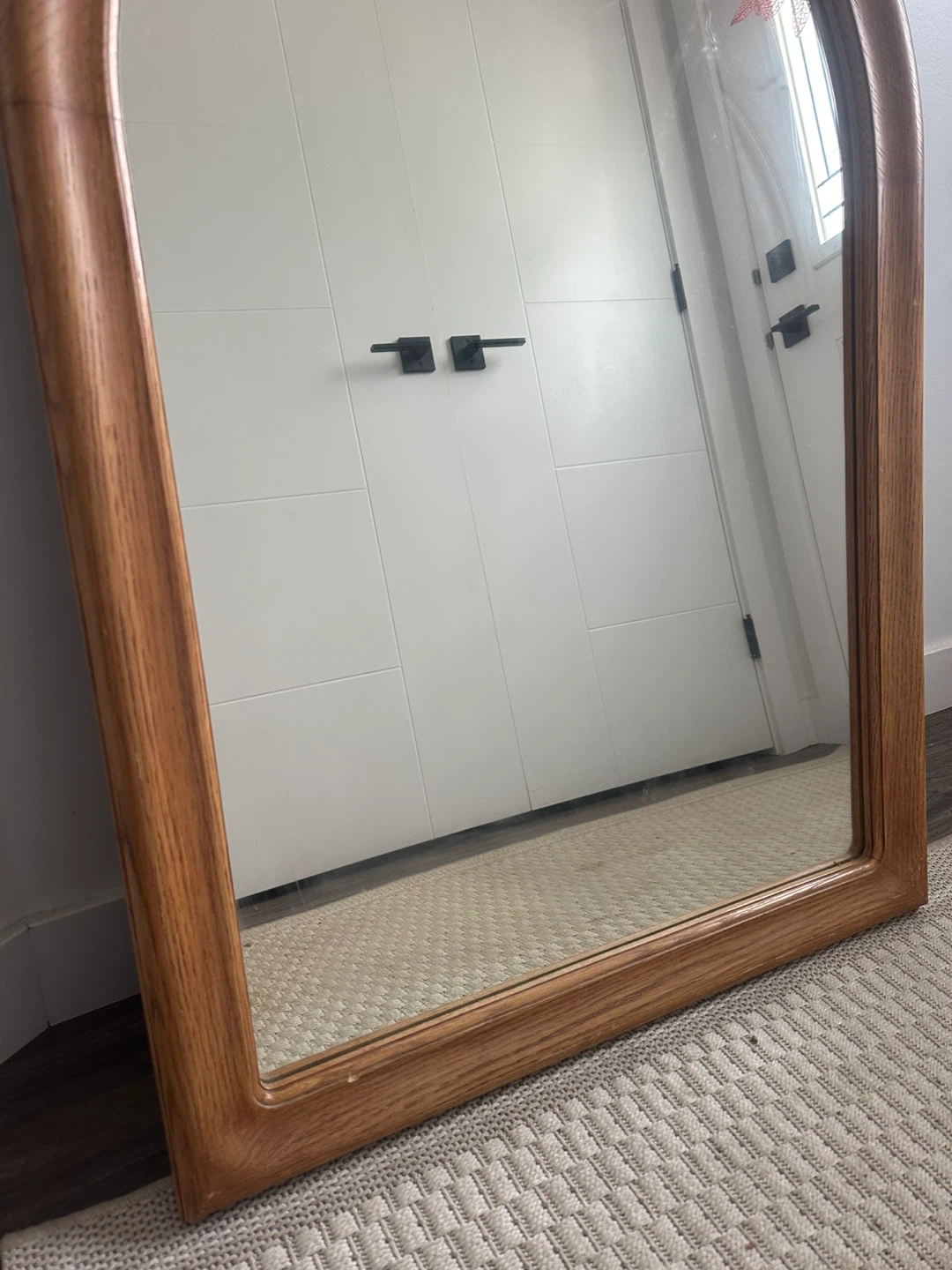 Arched Wood Mirror - photo 2