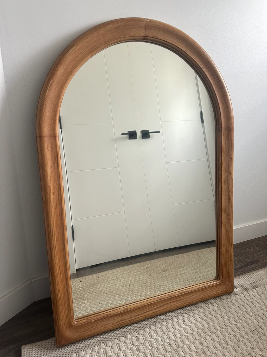 Arched Wood Mirror - photo 5