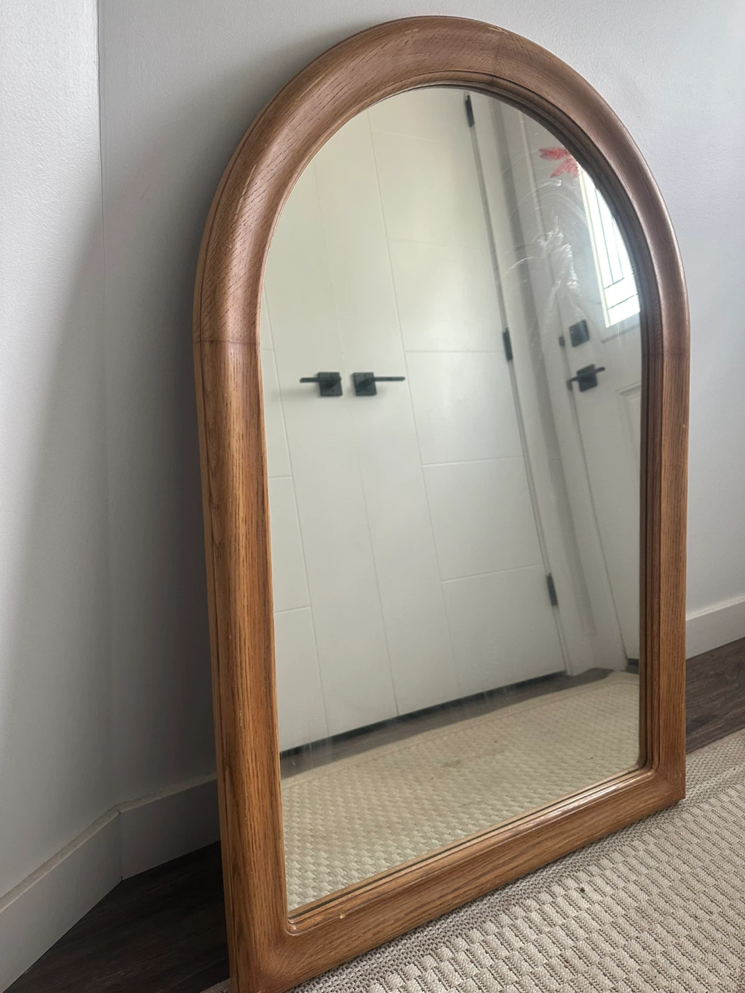 Arched Wood Mirror - photo 4