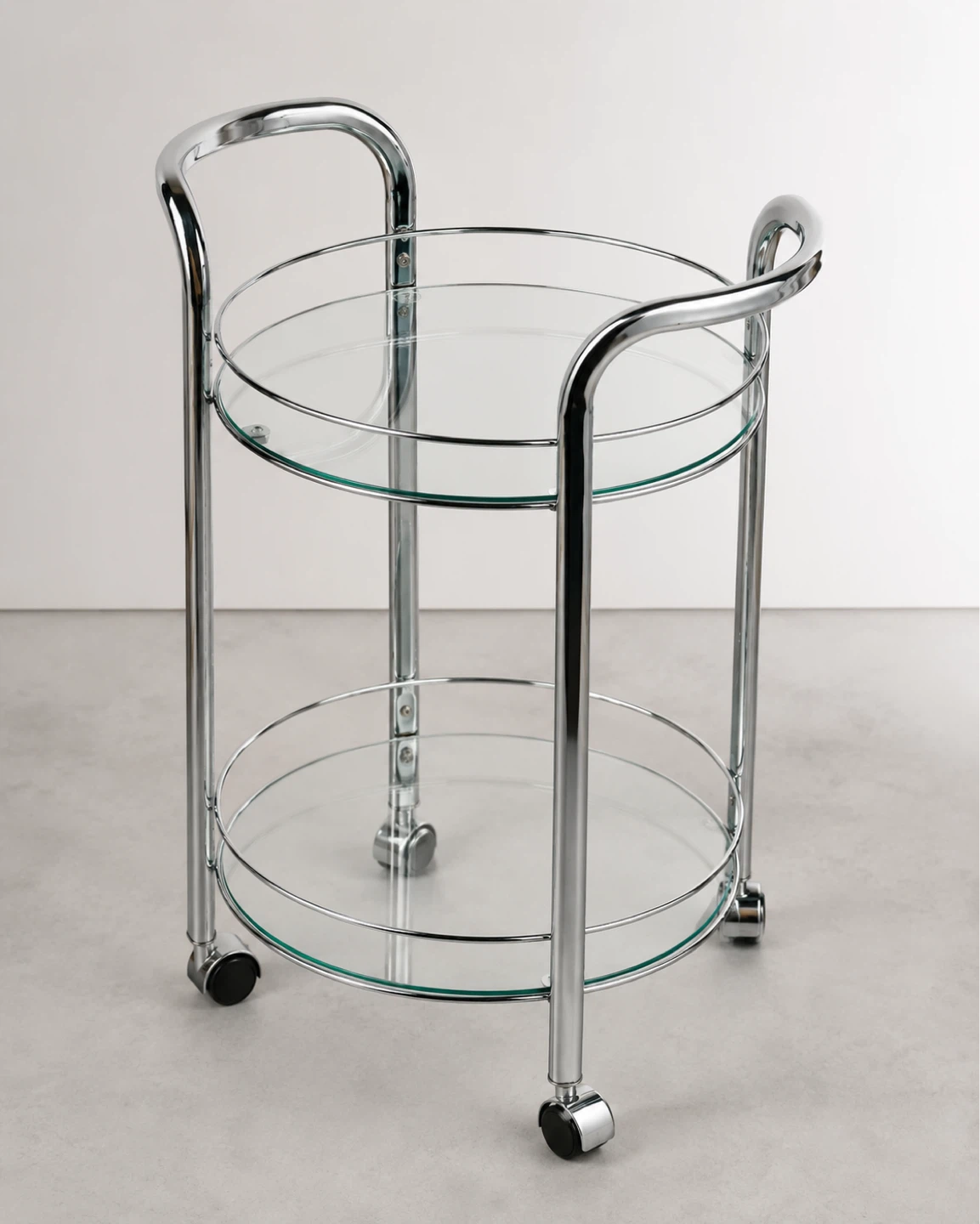 Chrome and Glass Bar Cart