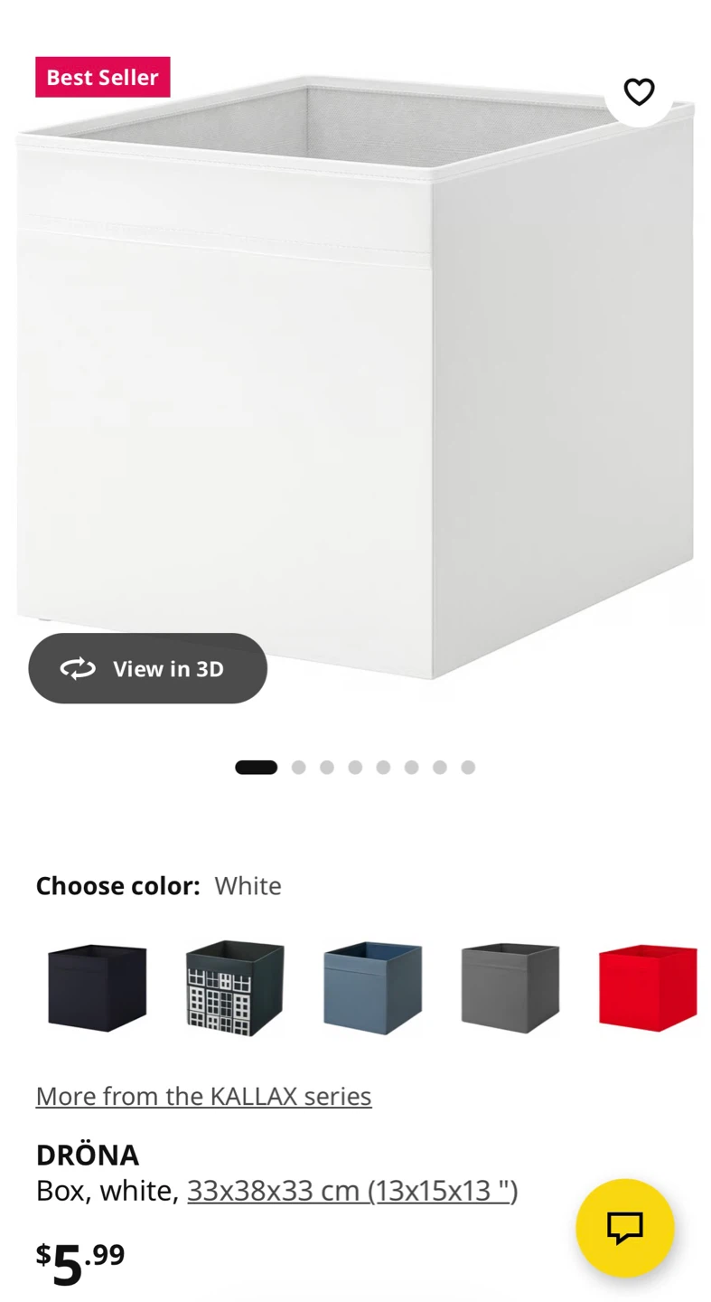 IKEA Storage Box or bins White (set of two) new