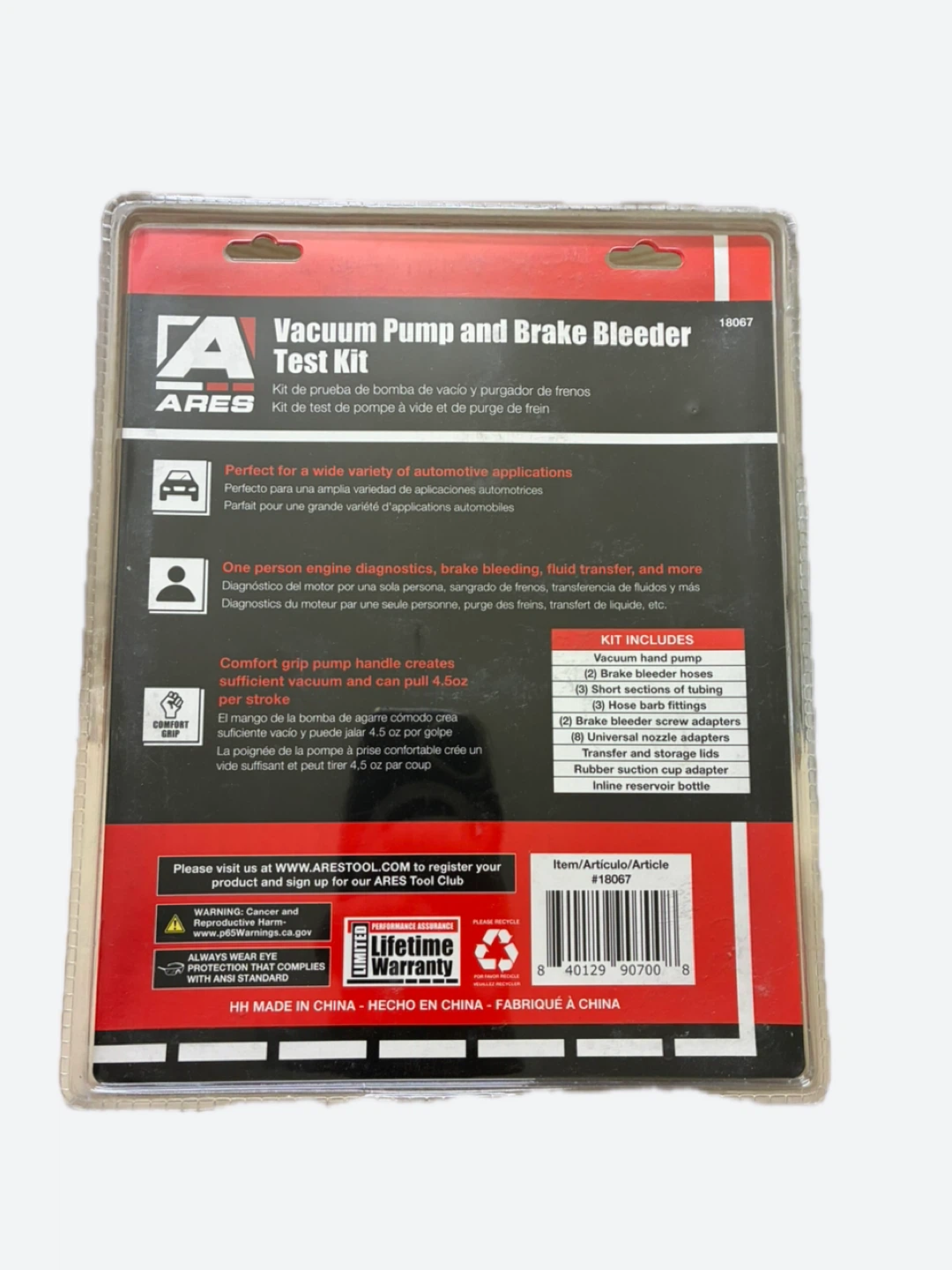 ARES Vacuum Pump and Brake Bleeder Test Kit - photo 2