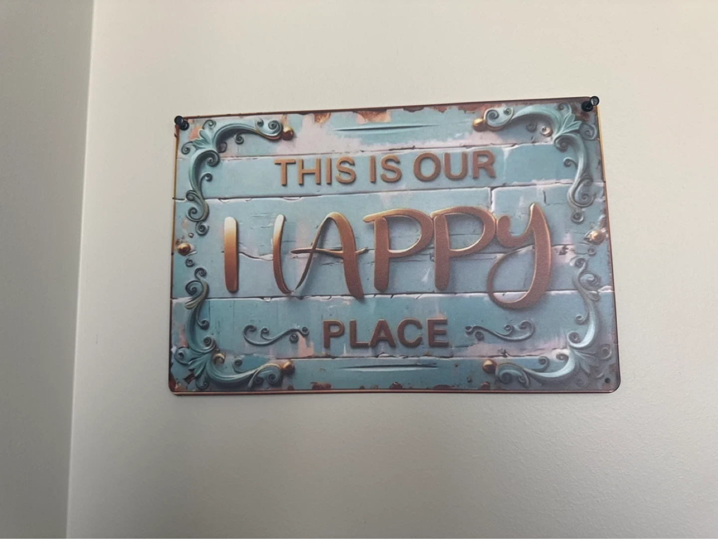 Our Happy Place Decorative Sign