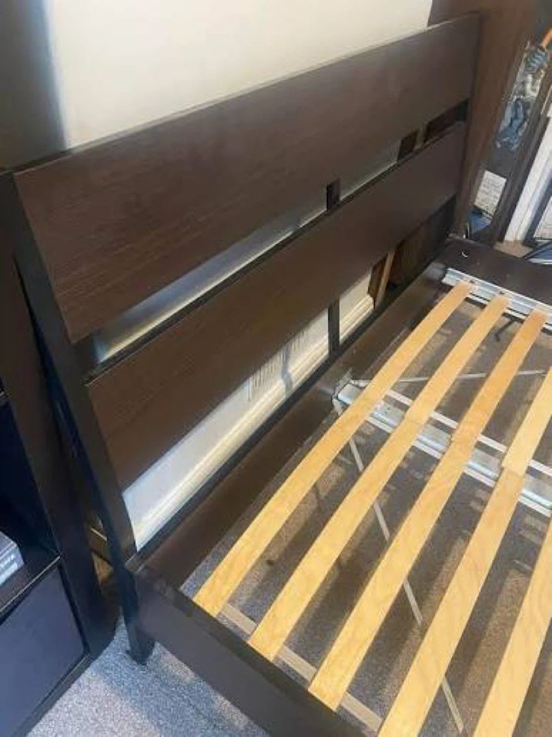 IKEA TRYSLIL Queen Bed Frame - Dark Brown - photo 5