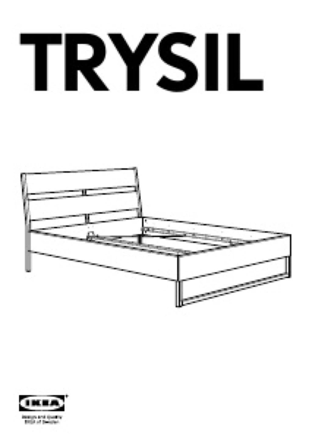 IKEA TRYSLIL Queen Bed Frame - Dark Brown - photo 2