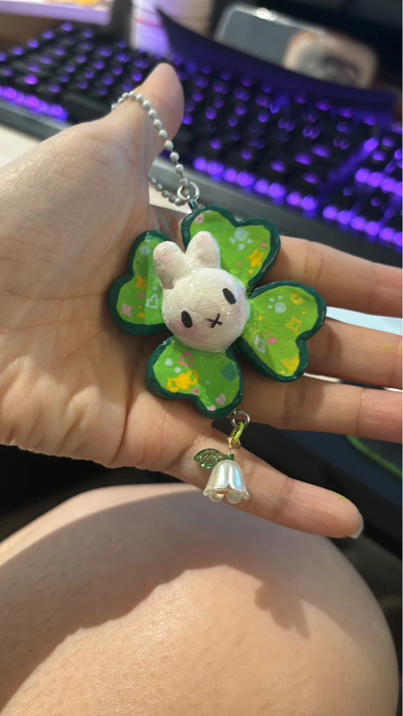 Handmade Miffy Clover Charm - photo 2