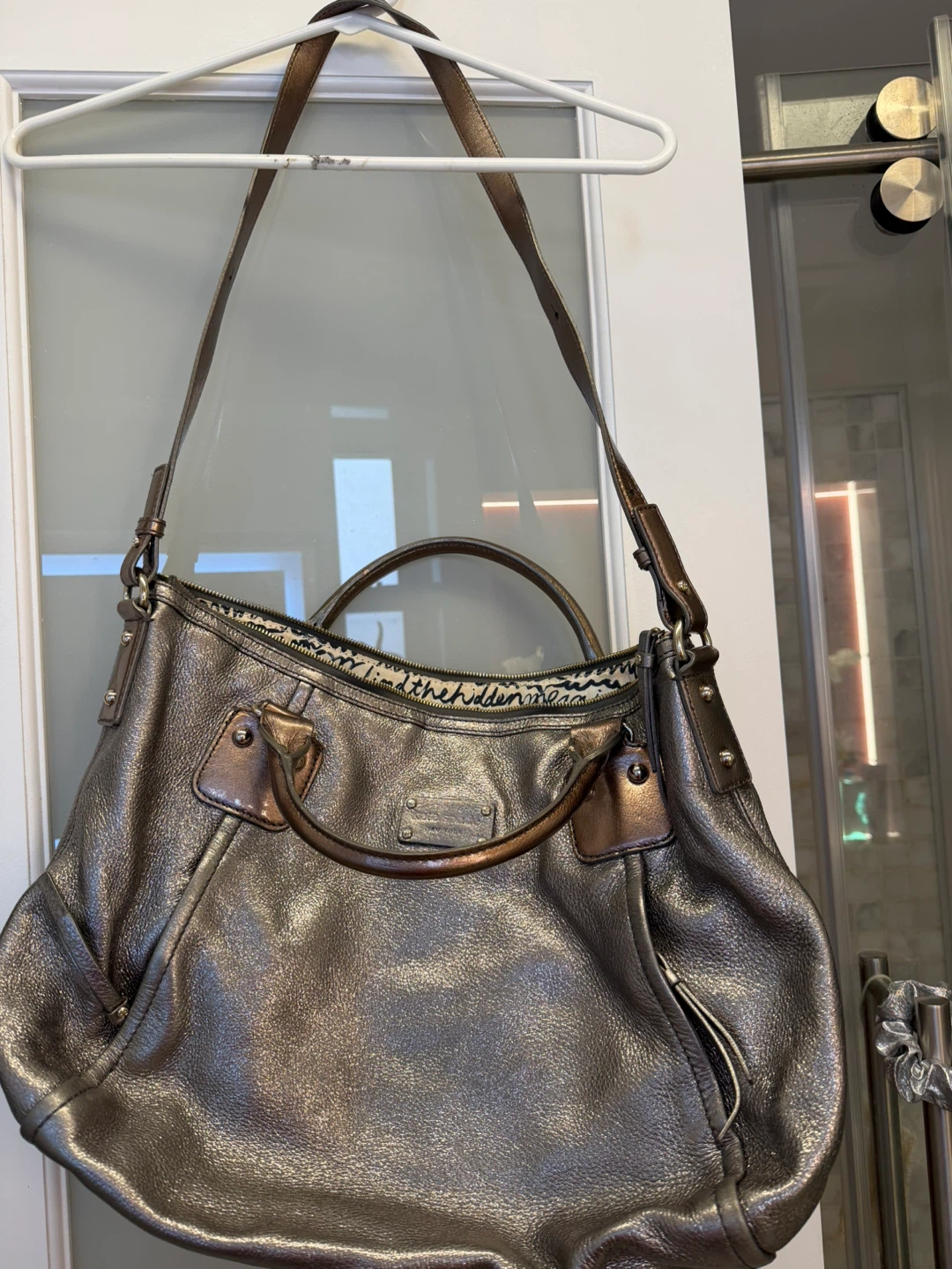 Kate Spade Metallic Leather Hobo Shoulder Bag