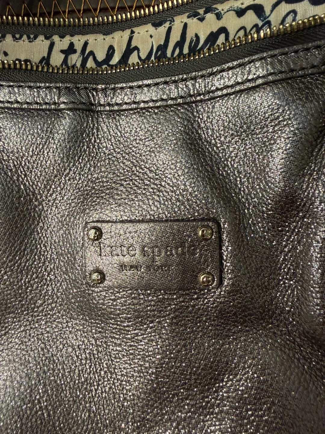 Kate Spade Metallic Leather Hobo Shoulder Bag - photo 2