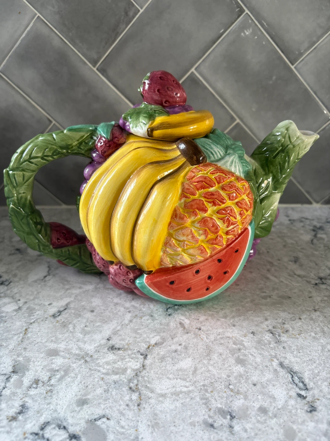 Whimsical Fruit Teapot - Ceramic