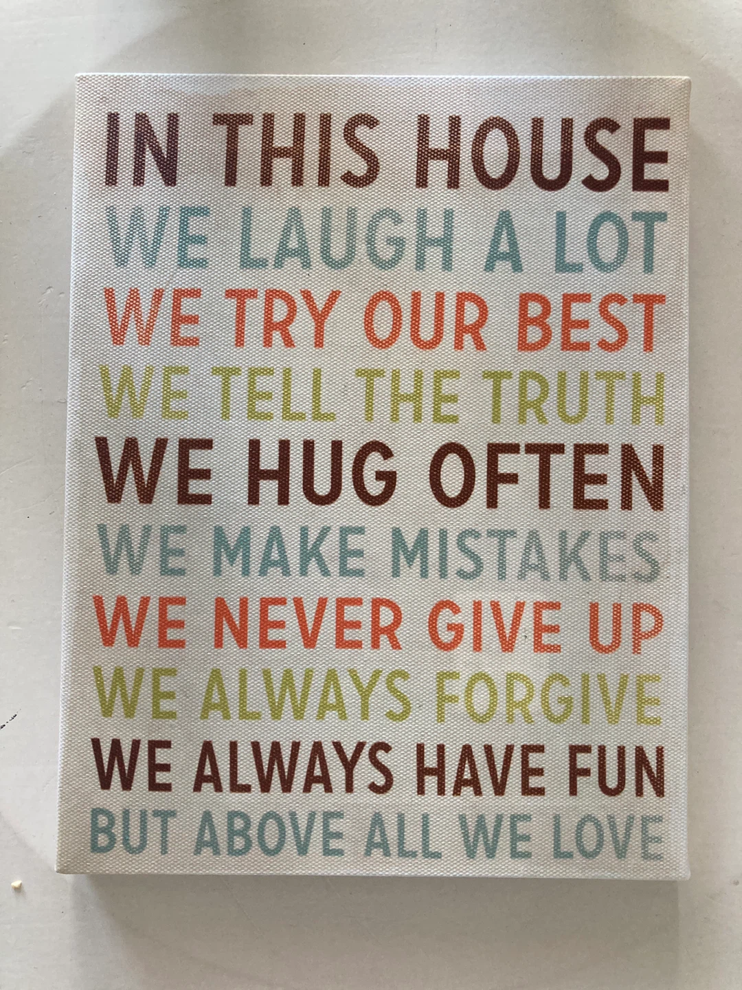 In This House Wall Art Canvas