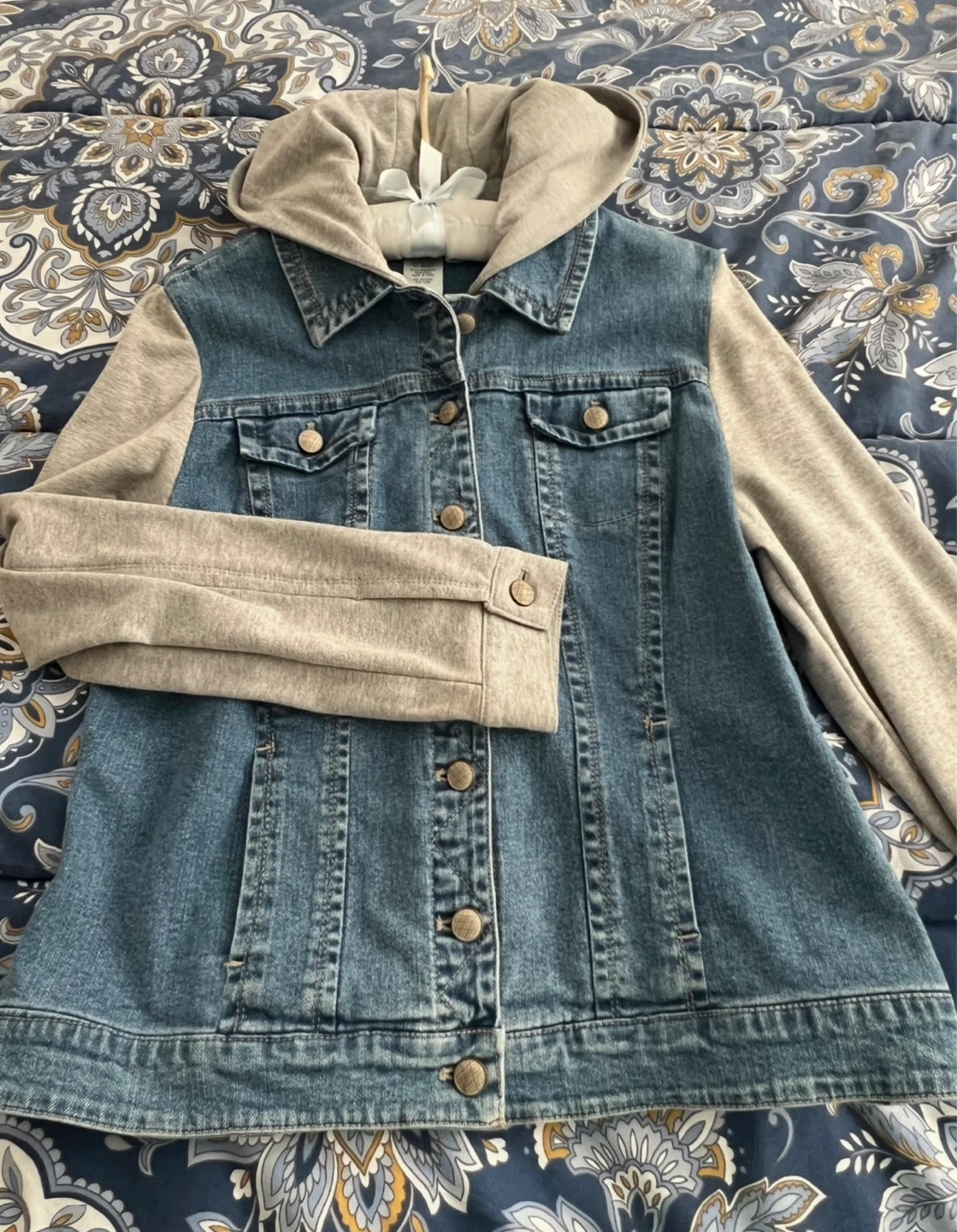 OSO Casuals Mixed Media Denim Jacket - photo 3