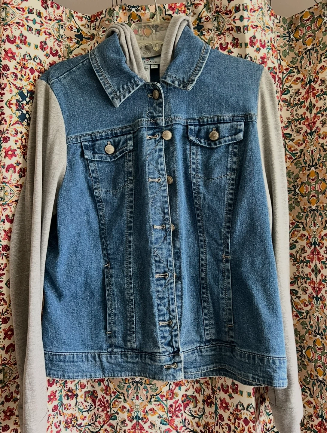 OSO Casuals Mixed Media Denim Jacket