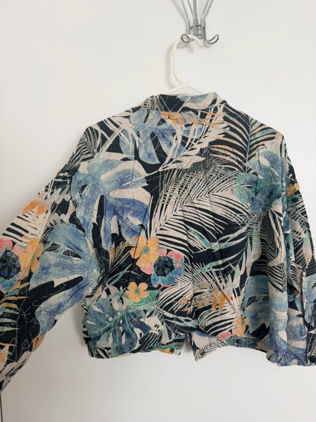 Zara Jacket Women’s Tropical Print Linen Blend Jacket - photo 5