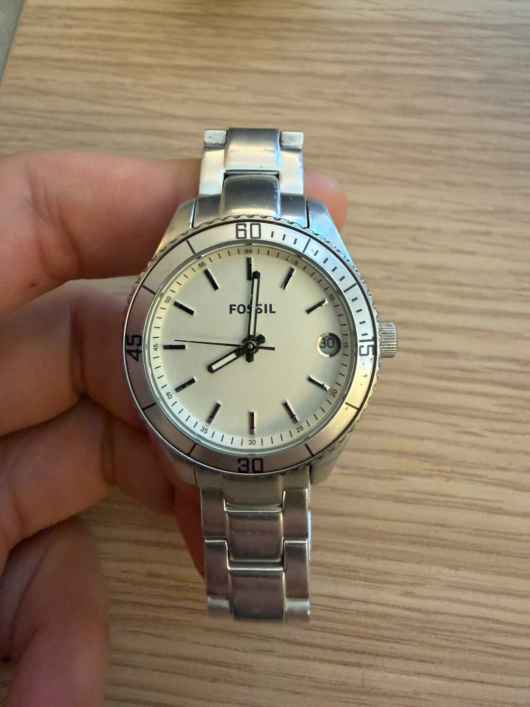 Fossil ladies 30mm dial with date watch